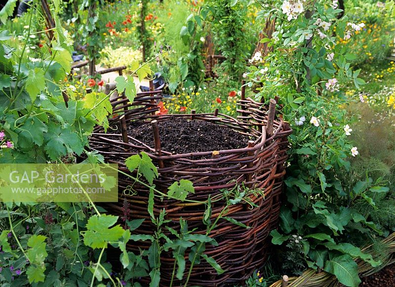 Woven Willow compost container