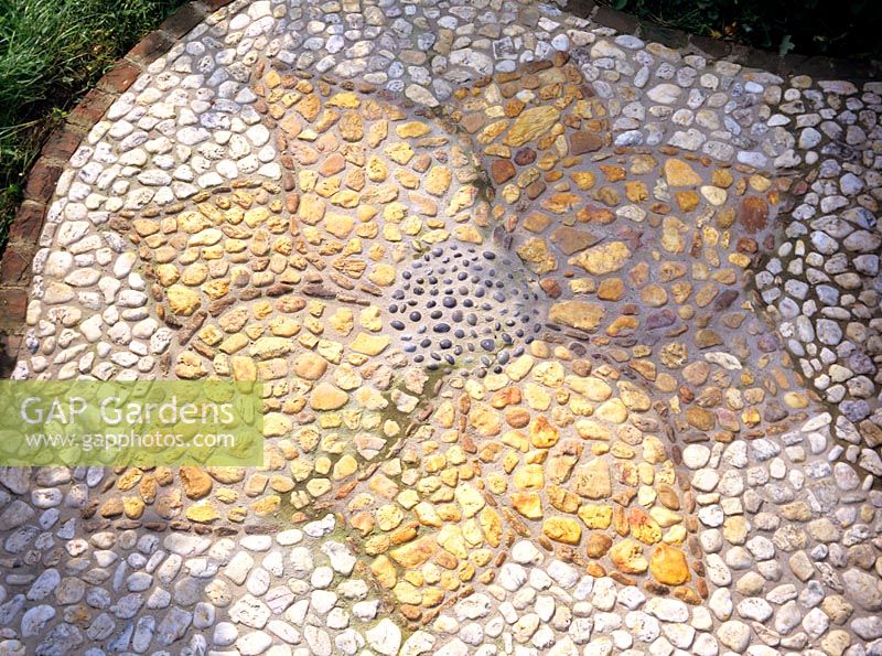 Mosaic flower motif 