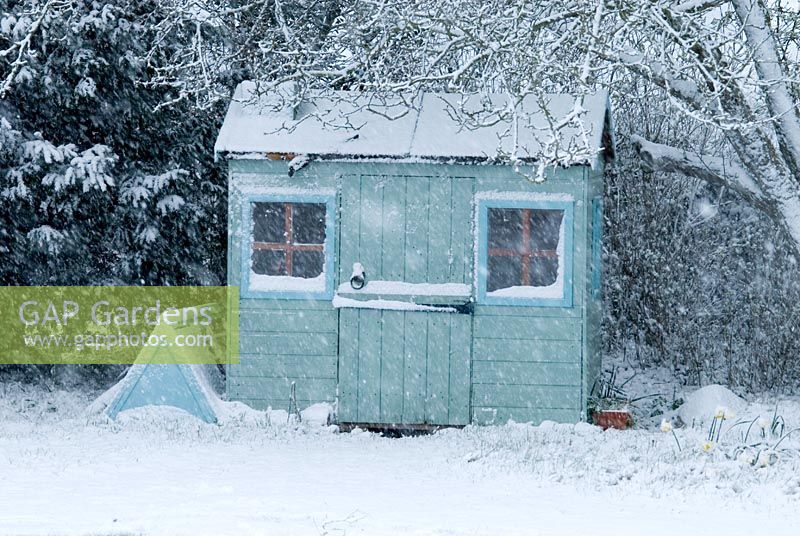 Playhouse in the snow 