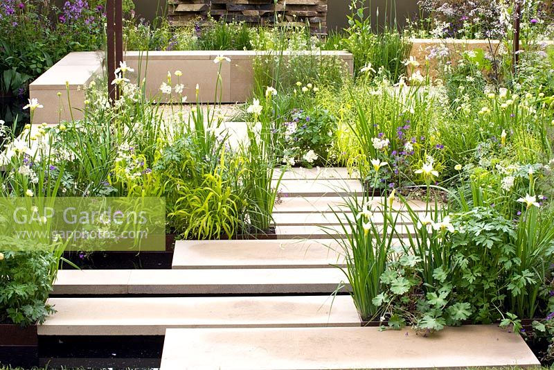 Modern water garden - 'The QVC Garden' Design - Wynniatt-Husey Clarke - RHS Chelsea Flower Show 2008
