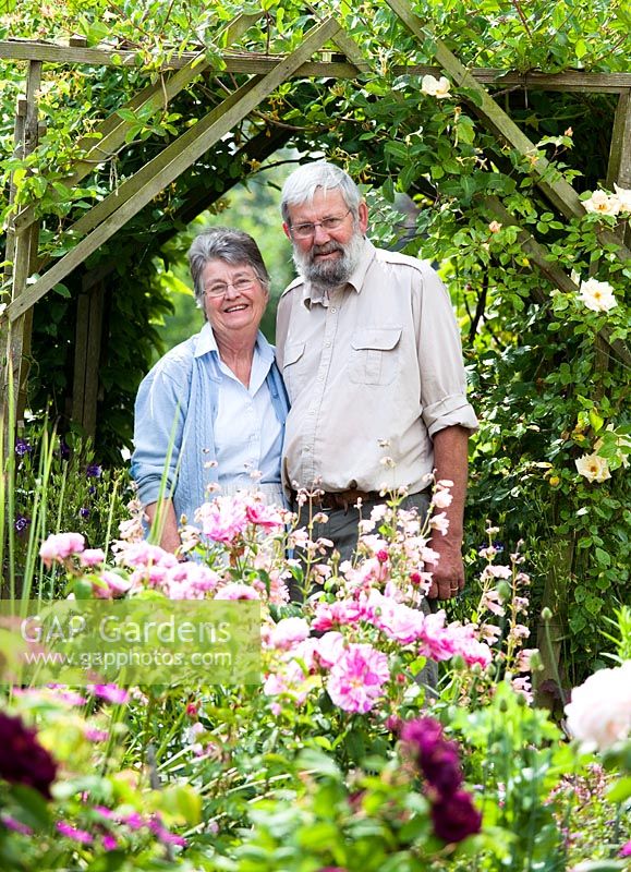 Carol and Malcolm Skinner - owners of Eastgrove Cottage garden