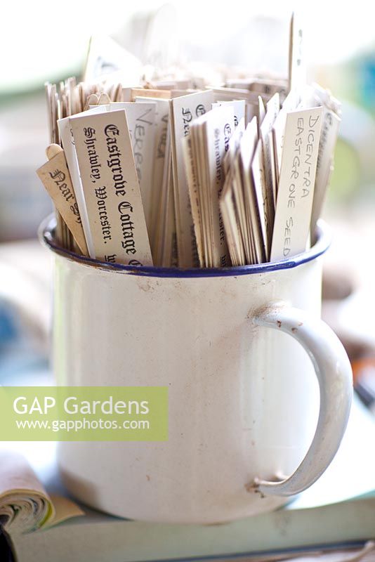 Plant labels at Eastgrove Cottage Garden Nursery
