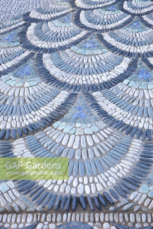 Peacock mosaic by Maggy Howarth - The Victorian Aviary Garden, Silver medal winner, RHS Chelsea Flower Show 2010