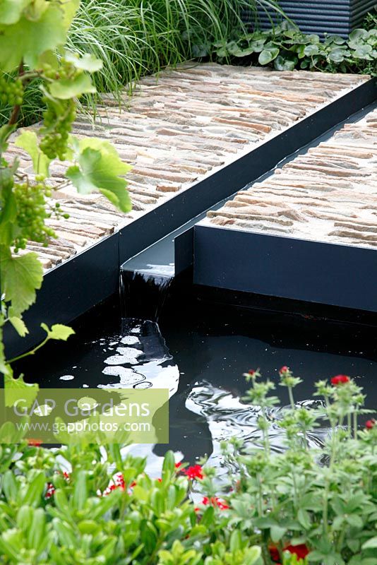 Rill and pond. 'Food 4 Thought' - Gold Medal Winner - RHS Hampton Court Flower Show 2010 
 