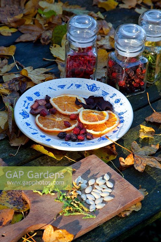 Dried fruit and berries from the garden - The Cottage Smallholder, Suffolk, UK 
