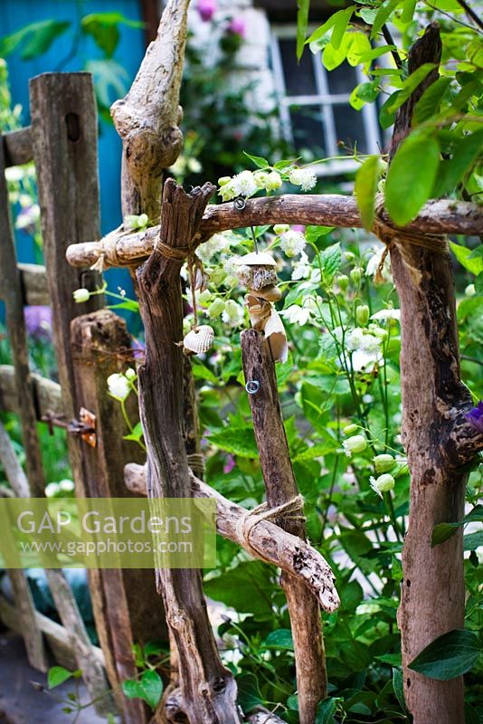 Fence detail - 'A Postcard from Wales' Garden - RHS Chelsea Flower Show 2011