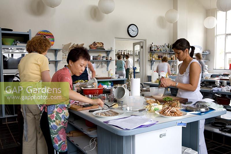 Students at work in the classroom at Ballymaloe Cookery school