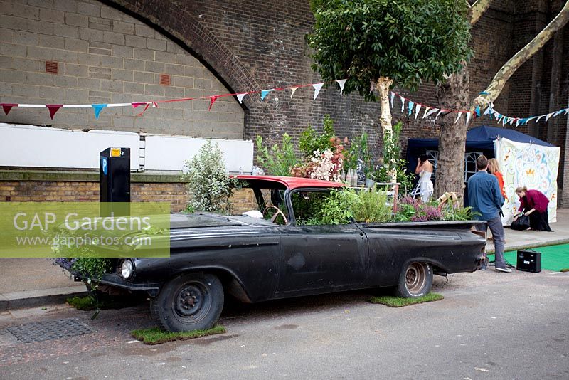 1959 El Camino with plants at Southbank, London - Park(ing) Day event 2011
