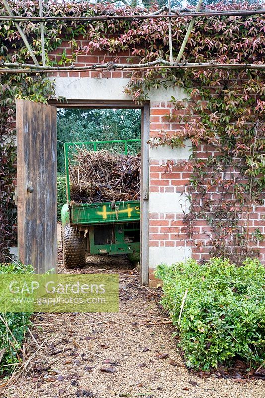 Truck with garden waste - Broughton Grange, Oxfordshire