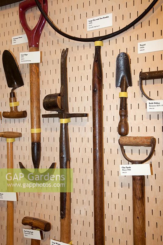 The Garden Museum. Detail of the Tool Collection.
