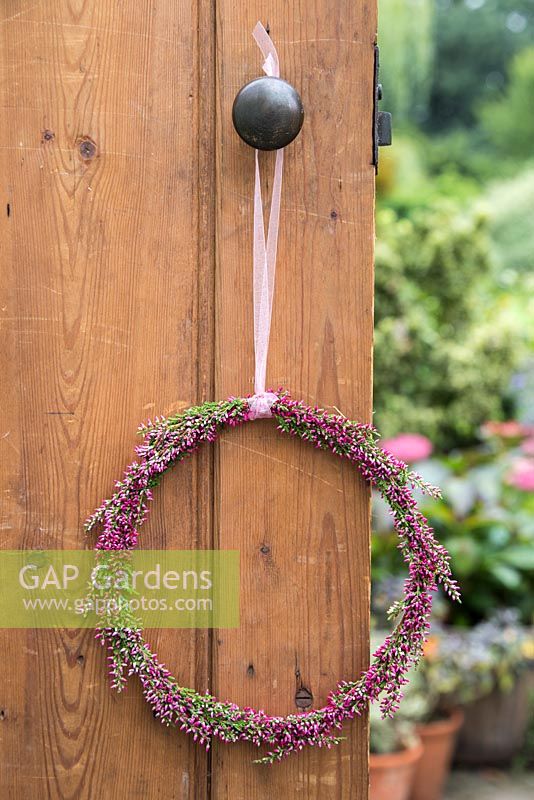 Wreath of pink Heather - Calluna vulgaris