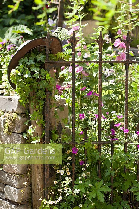 Rustic metal gate, The Forgotten Folly