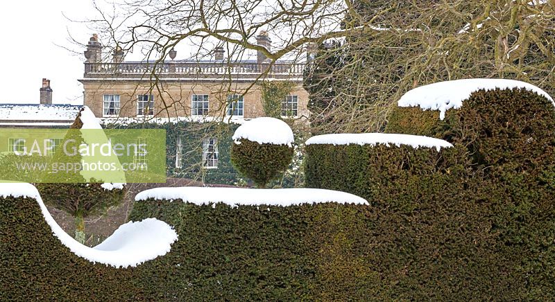 Highgrove House and Garden in the snow,  January, 2013.   