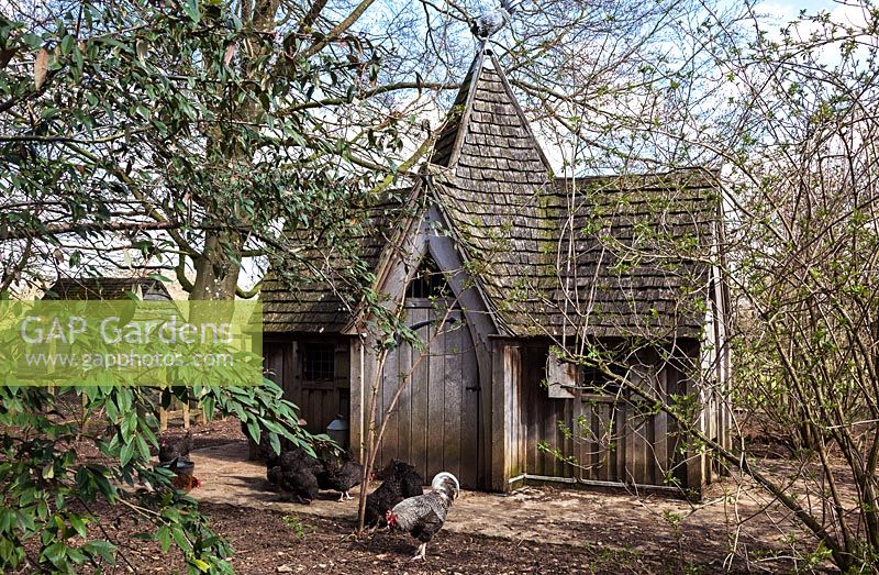 The Gothic Chicken House and pen, Highgrove, April 2013