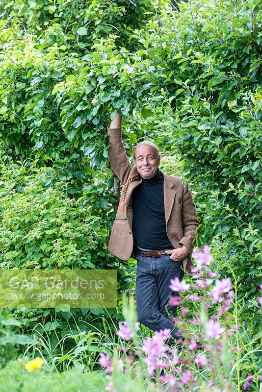 Bob Flowerdew in the organic garden he calls his 'laboratory' because of the large number of plant trials he has carried out there during the last 30 years

