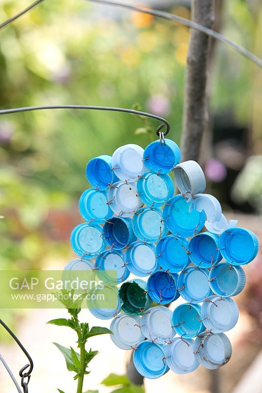 Self made decoration of bottle caps