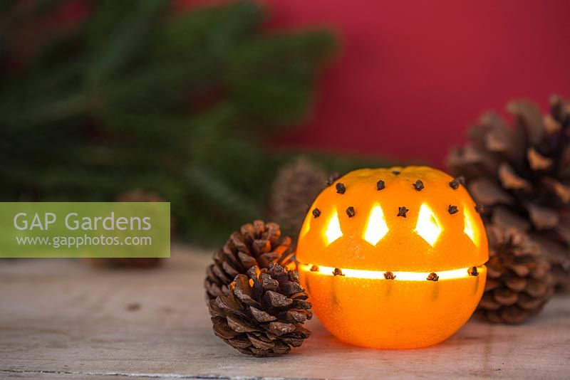 Colourful scented Orange lantern crafted with minimal materials