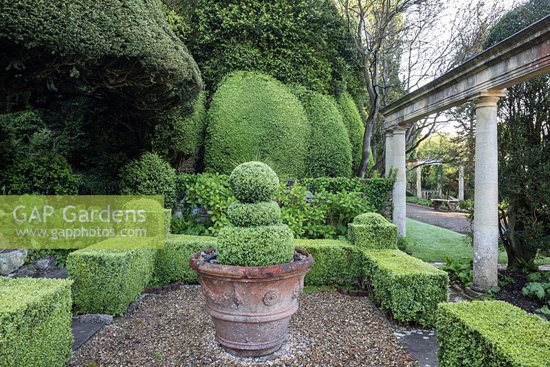 Iford Manor, Wiltshire. Early summer, Italiante garden designed by Harold Peto