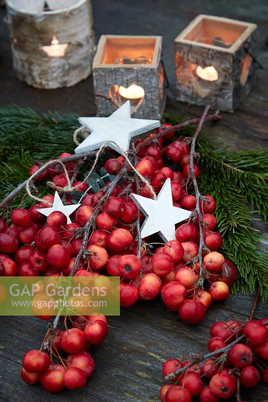 Crab apples used for Christmas decoration