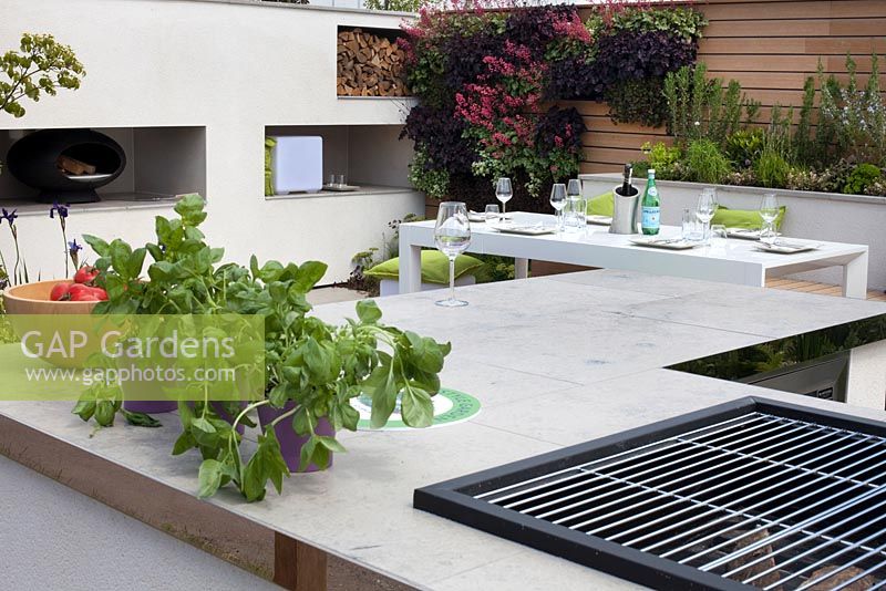 Dining area in the Sociability garden at BBC Gardener's World Live 2015