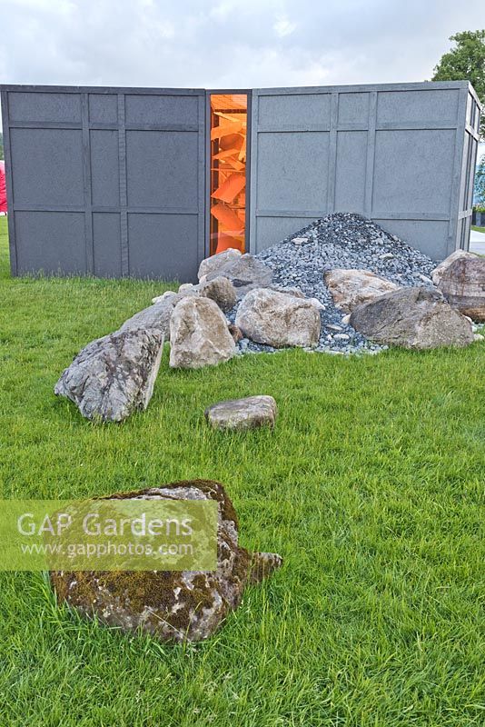 The Wordless Cupboard Freeform Garden at RHS Chatsworth Flower Show 2017. Designer: Sheena Seeks