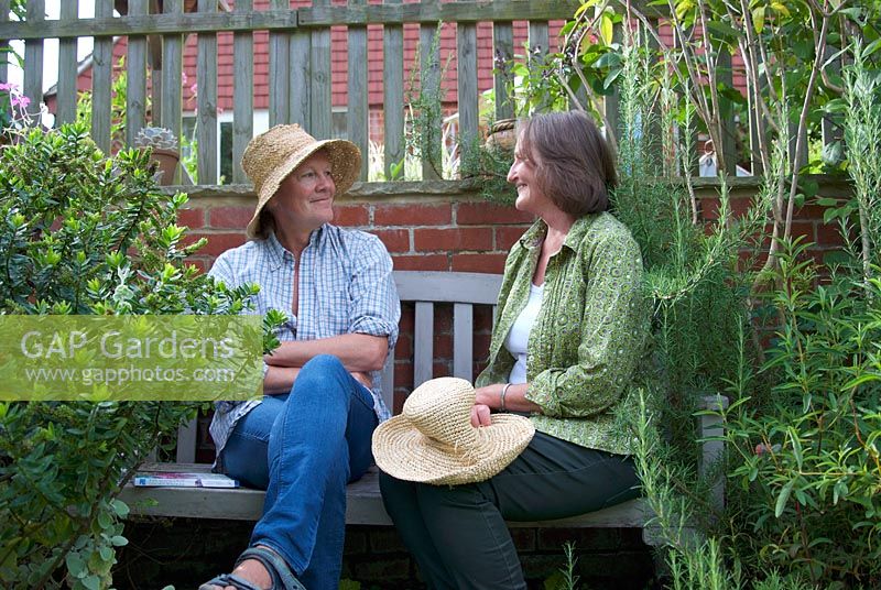 Tom and Julia Boulton in their garden
