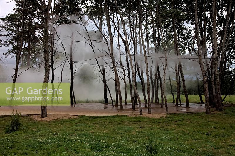 Cloud Installation - Standing Cloud' by Fujiko Nakaya - 2013 at the PrÃ©s du Goualoup, Garden of the Domaine de Chaumont-sur-Loire