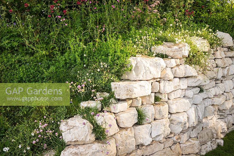 The Welcome to Yorkshire Garden at the RHS Chelsea Flower Show 2017. Sponsor: Welcome to Yorkshire. Designer: Tracy Foster. Awarded a Silver Medal. T