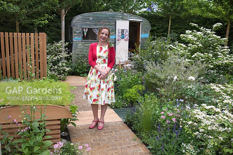RHS Chelsea Flower Show 2012 Jo Thompson garden designer of A Celebration of Caravanning show garden