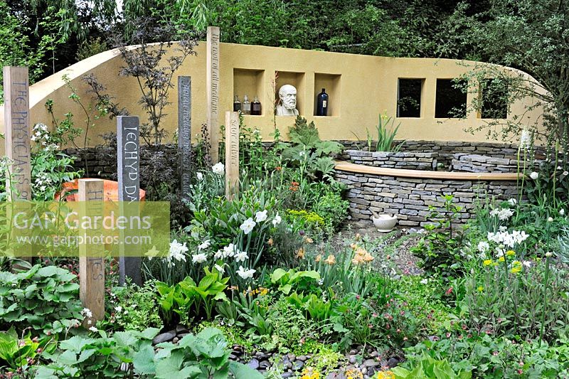 The 'Get Well Soon' Artisan Garden, sponsored by the National Botanic Garden of Wales at RHS Chelsea Flower Show 2013, London