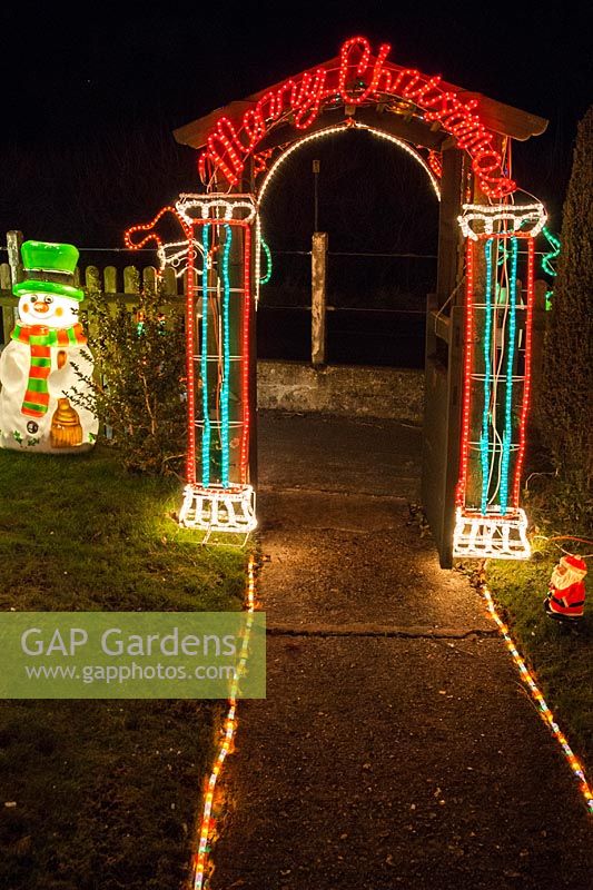 Illuminated Christmas gate