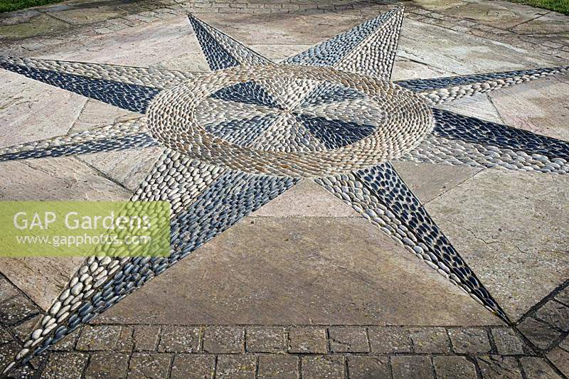 Pebble mosaic floor.