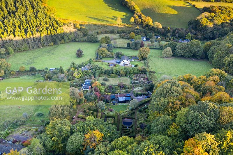 View over garden, surrounding properties and countryside beyond