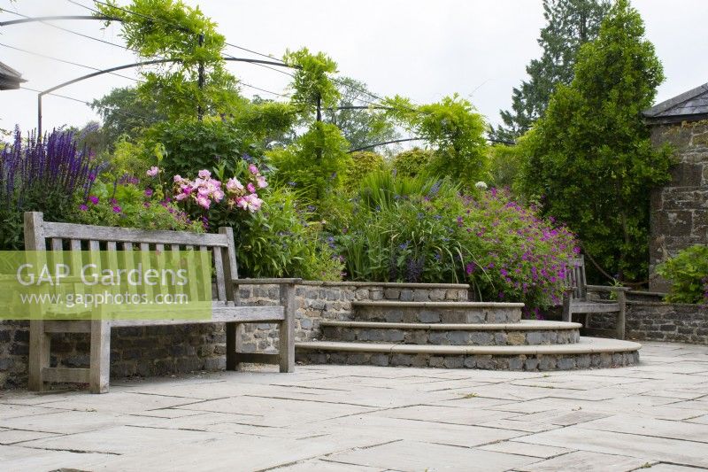 The Sunken Garden - Aberglasney House  and  Gardens Carmarthenshire Wales - June