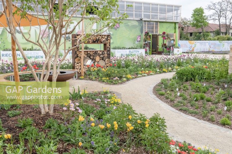 Torgau, Sachsen, Germany 3rd May 2022. 
LAGA Landesgartenschau Torgau 2022 State garden show.
Themed show gardens. Insect friendly planting.