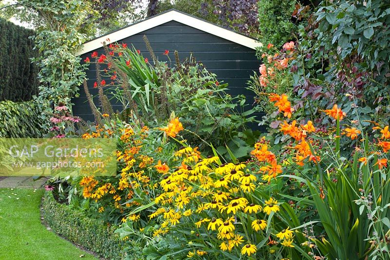 Planting strips with perennials 