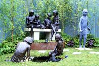 Figurative Bronze Sculptures in Show garden