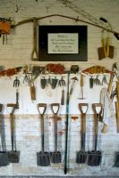 Tools in the potting shed at Audley End