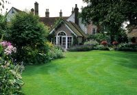 Perfect manicured lawn with borders -  
Sun House, Long Melford