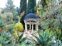 Mediterranean garden with open pavillion