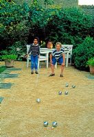 Children playing boules