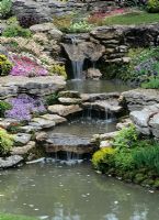 Waterfall rock garden