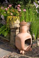 Chimney pot planter and chimenea 