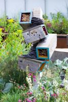 Insect houses and drought tolerant planting - The Future Nature Garden, Sponsored by Yorkshire Water, University of Sheffield Alumni Fund, Green City Initiative, Buro Happold - RHS Chelsea Flower Show 2009 
 
