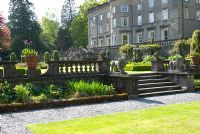 Rydal Hall and the terraced gardens, Cumbria, in Spring
