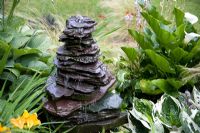 Slate monlith water feature
