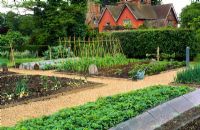 Ornamental vegetable garden at Wyken Hall, Suffolk