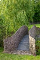 Wooden bridge with woven railings - Brampton Willows 