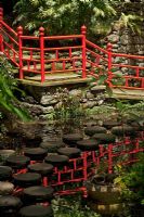Oriental garden bridge