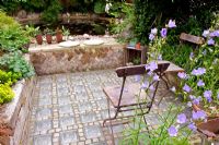 Terrace with mosiac paving 